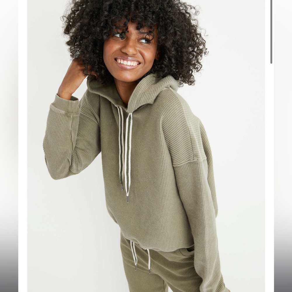 Aerie Sage Love Corded Hoodie/Jogger Set